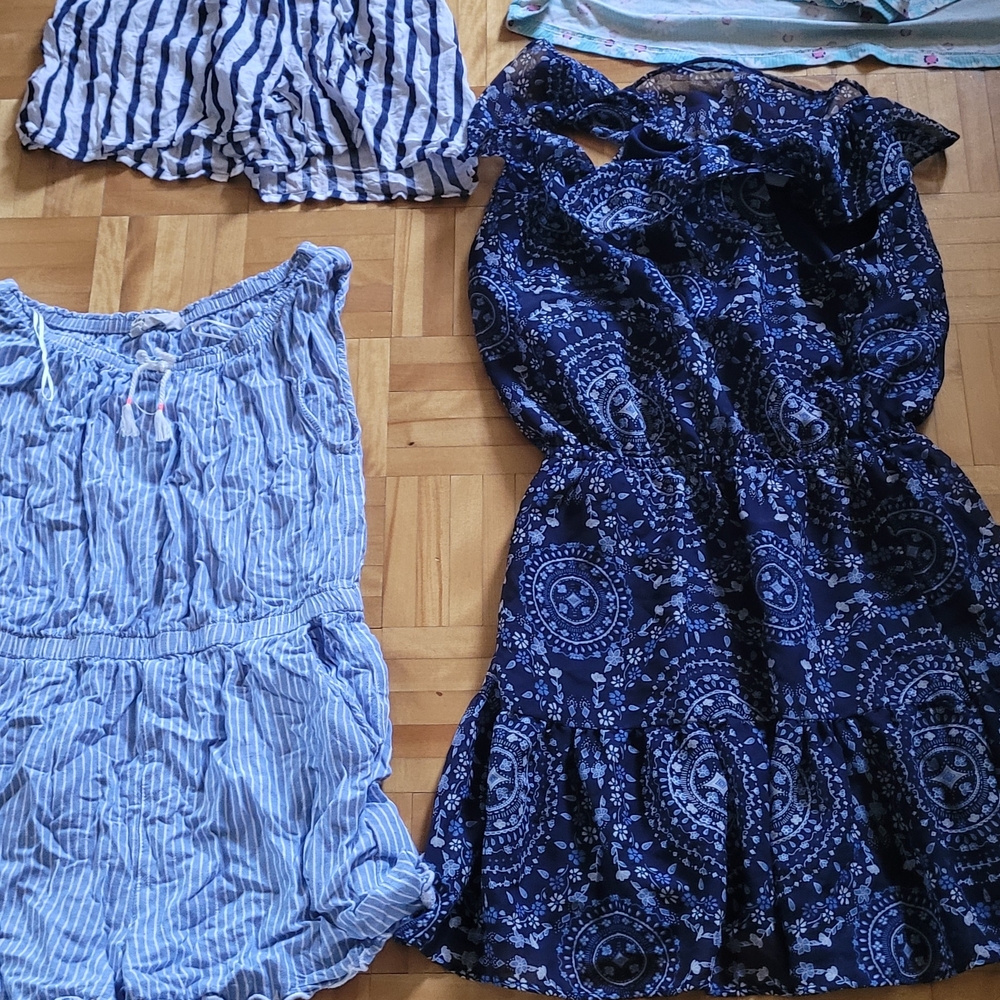 H&M Kids Dresses in Navy and Light Blue